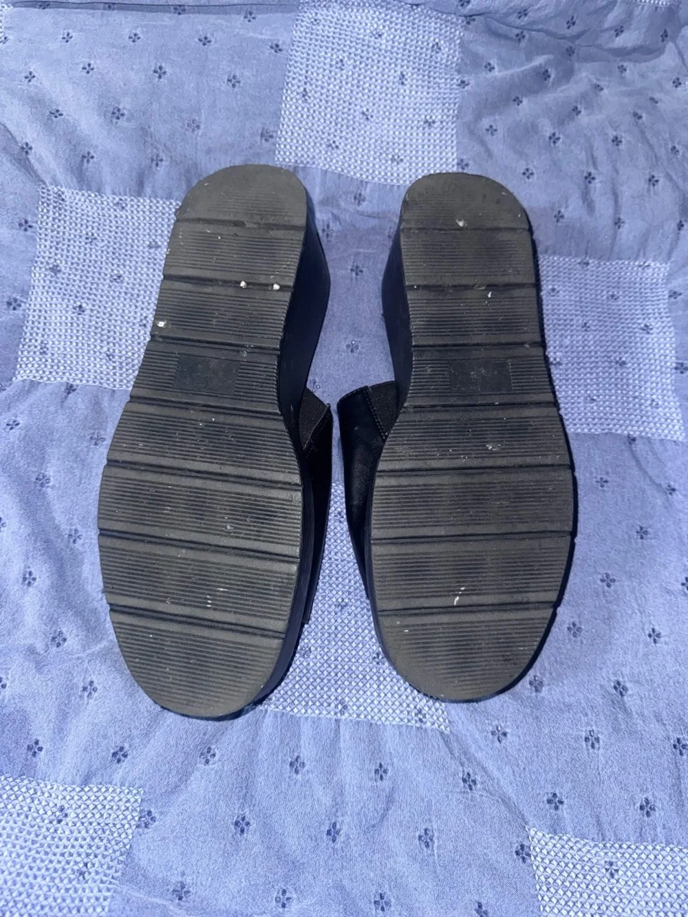 Madden Girl black platform wedge sandals